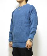 【先行予約2月入荷商品】Drop Sholder Knit Sweater/ドロップショルダーニットセーター/TURQUO