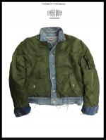 【FLASHBACK17AW最新作】Vintage Damage Denim&MA-1 Jacket